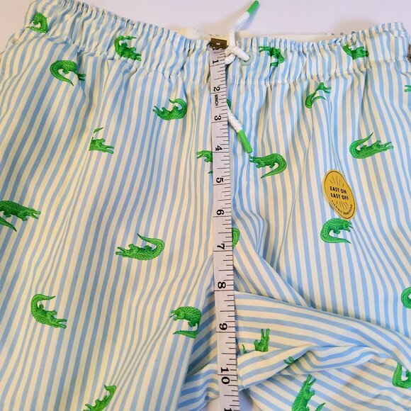 Cat & Jack Boys UPF 50+ SwimTrunks Green Crocodile Print L (10/12) Elastic Waist - Picture 6 of 9